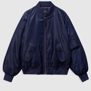 Anine Bing Leon Midnight Blue Bomber Jacket - Medium